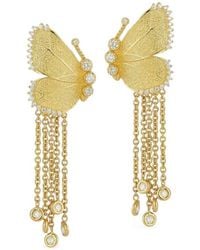 Tanya Farah - Boucles D'Oreilles Pendantes Butterfly Wing Médium - Lyst