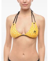 KARL LAGERFELD - Cut-Out Triangle Bikini Top - Lyst