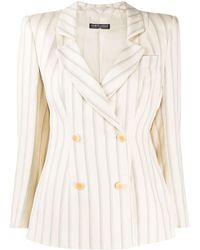 Giorgio Armani Blazer à fines rayures - Neutre