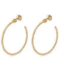 Officina Bernardi - 18kt Yellow Gold Moon Diamond Large Hoop Earrings - Lyst