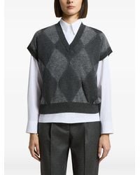 Peserico - Argyle Pattern Sweater - Lyst
