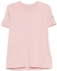 Moncler - Cotton T-Shirt With Embroidered Logo - Lyst