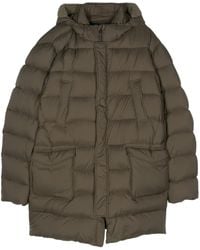 Herno - Logo-Plaque Coat - Lyst