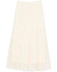 Ermanno Scervino - Pleated Floral Midi Skirt - Lyst