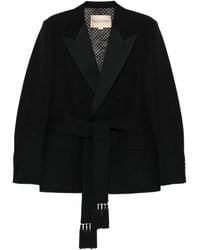 Valentino Garavani - Double-Breasted Tassel Blazer - Lyst
