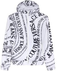 Versace Jeans Couture - Logo-Print Hooded Jacket - Lyst