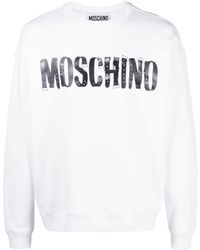 Moschino - Logo-print Organic Cotton Sweatshirt - Lyst