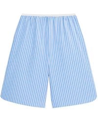 Frankie Shop - Vertical-Stripe Knee-Length Shorts - Lyst