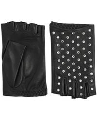 Agnelle - Irene Strass-Embellished Fingerless Gloves - Lyst