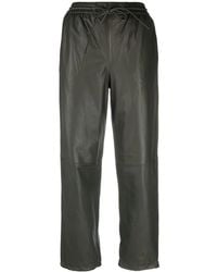 Yves Salomon - Drawstring-Waist Lambskin Trousers - Lyst