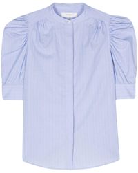 FRAME - Puff-sleeve Cotton Shirt - Lyst