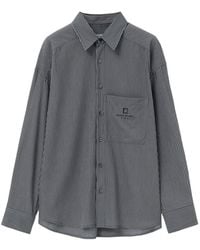 WOOYOUNGMI - Striped-Pattern Logo-Detail Shirt - Lyst