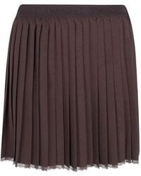 Twinset - Pleated Crêpe De Chine Short Skirt - Lyst