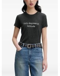 Miss Sixty - T-Shirt À Slogan Imprimé - Lyst
