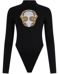 Roberto Cavalli - Embroidered Long-Sleeve Top - Lyst