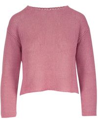 Vince - Cropped Knitted Sweater - Lyst