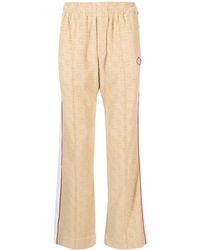 CASABLANCA - Monogram-Jacquard Velour Track Pants - Lyst
