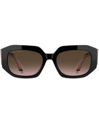 Etro - Geometric-Frame Glitter-Detail Sunglasses - Lyst