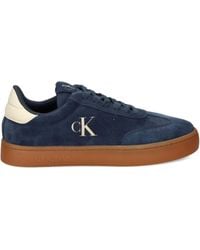 Calvin Klein - Suede Lace-Up Sneakers - Lyst