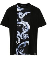 Versace Jeans Couture - Barocco-Print Cotton T-Shirt - Lyst