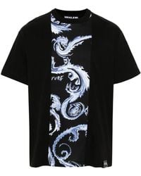 Versace Jeans Couture - Barocco-Print Cotton T-Shirt - Lyst