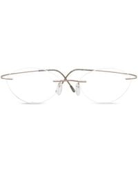 Silhouette - Titan Minimal Art Oval-Frame Glasses - Lyst
