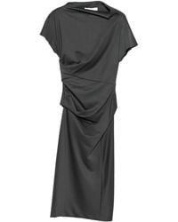 Tela - Ruched-Detail Midi Dress - Lyst