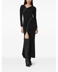 AllSaints - Elsie Zip-Detail Midi Dress - Lyst