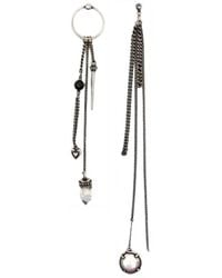 Ann Demeulemeester - Charm-Detail Asymmetric Drop Earrings - Lyst