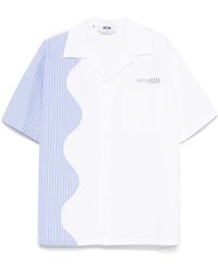 MSGM - Stripe-Detail Shirt - Lyst