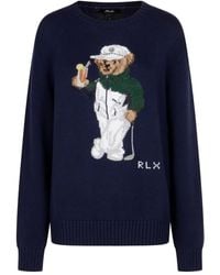 Polo Ralph Lauren - Bear-embroidered crew-neck sweater - Lyst
