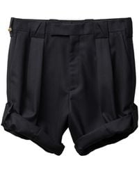 Versace - Pinstripe Wool Formal Shorts - Lyst