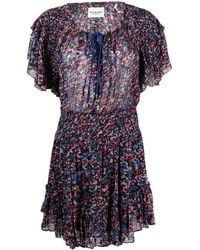 Isabel Marant - Florise Floral-Print Mini Dress - Lyst