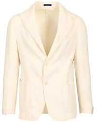 Guarinucci - Slub-Texture Notched-Lapels Blazer - Lyst