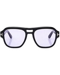 Tom Ford - T-Logo Pilot-Frame Sunglasses - Lyst