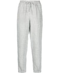 Kiton - Plaid-pattern Linen Cropped Trousers - Lyst