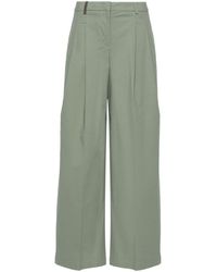 Peserico - Wide-leg Cotton Trousers - Lyst