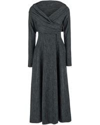 Alberta Ferretti - Off-Shoulder Wrap Maxi Dress - Lyst
