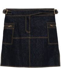Etro - Denim Mini Skirt - Lyst