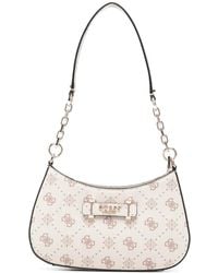 Guess - Carrie Logo-Pattern Chain Shoulder Bag - Lyst
