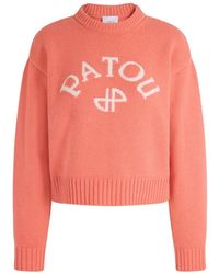 Patou - Logo-Intarsia Crew-Neck Sweater - Lyst