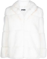 Apparis - Einreihiger Mantel aus Faux Fur - Lyst