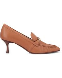 Tod's - Chain-Link Leather Heeled Pumps - Lyst