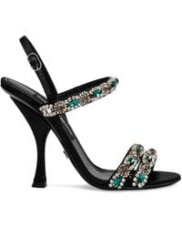 Dolce & Gabbana - Sandales À Ornements En Cristal - Lyst