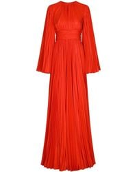 Dolce & Gabbana - Slit-Sleeved Pleated Gown - Lyst
