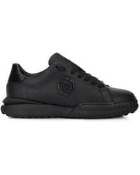 Philipp Plein - Hexagon-Logo Leather Sneakers - Lyst