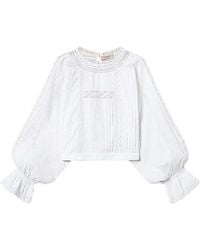 Twinset - Bestickte Bluse - Lyst