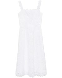Carolina Herrera - Guipure Lace Flared Midi Dress - Lyst