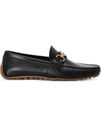 Moschino - Leather Medallion-Detail Loafers - Lyst