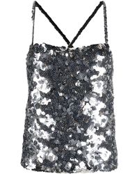 Sonia Rykiel - Sequinned Square-neck Tank Top - Lyst
